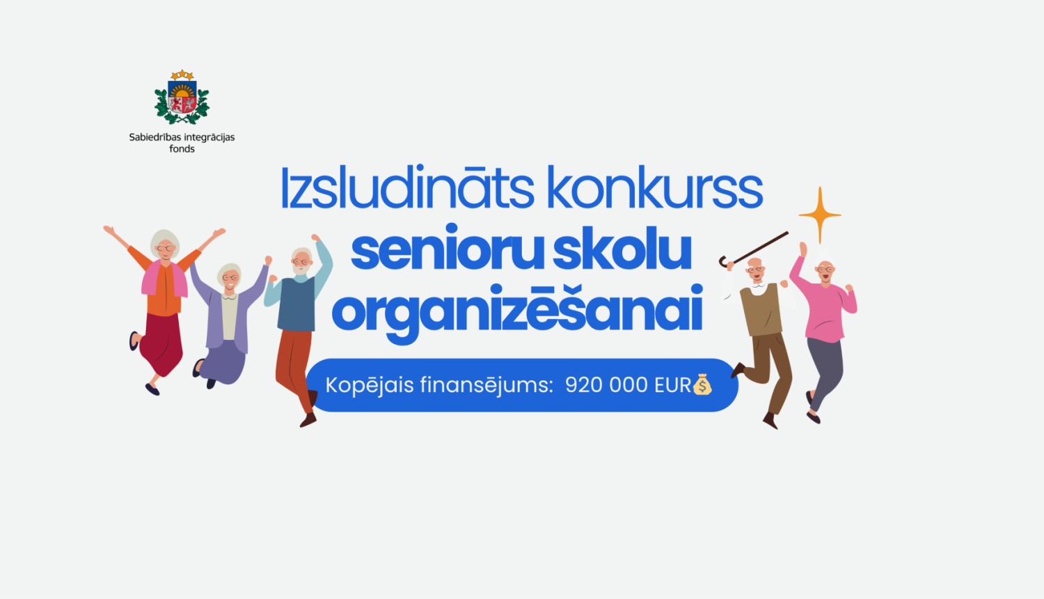 attēls ar tekstu "Izsludināts konkurss senioru skolu organizēšanai"