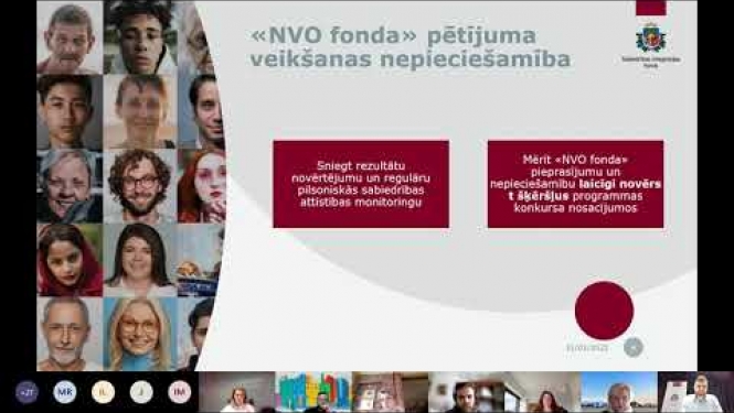 Pētījuma prezentācija: "Programmas “NVO fonds” darbības (rezultātu un ieguldījuma) izvērtēšana” 2022