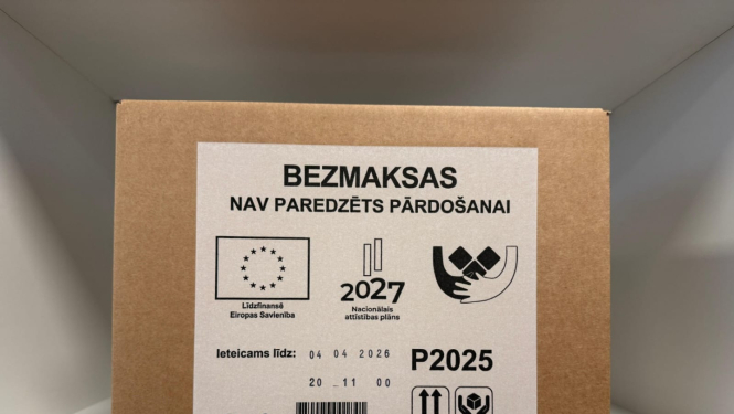 Foto atspoguļo atbalsta paku