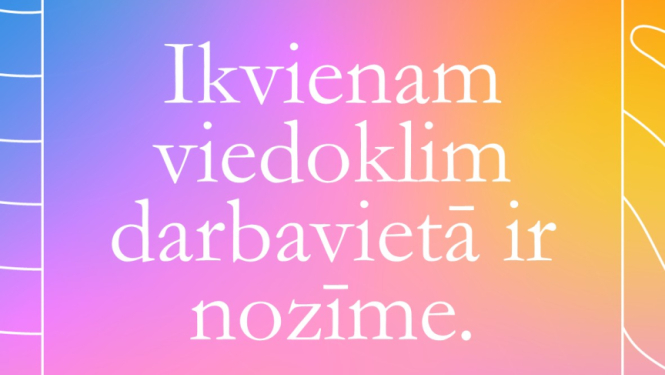 Atspoguļo vērtības darba vietā
