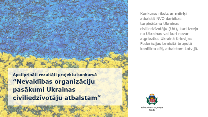 Attēls attēlo atbalstu Ukrainas iedzīvotājiem