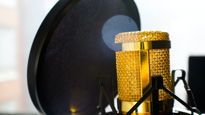 Ilustratīvs attēls ar mikrafonu