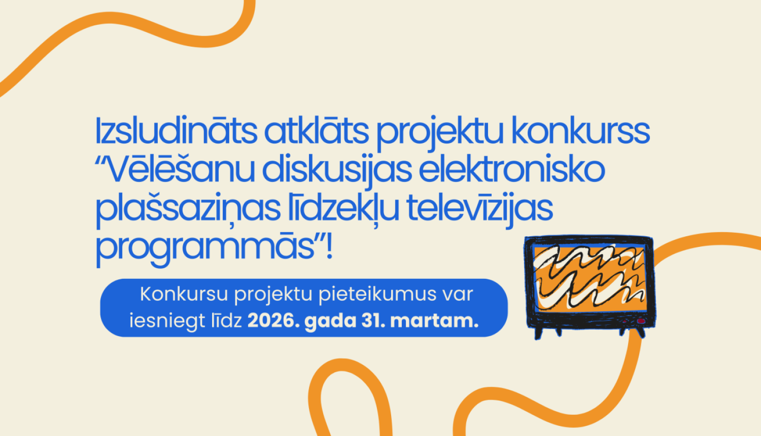 grafisks vizuālis ar TV