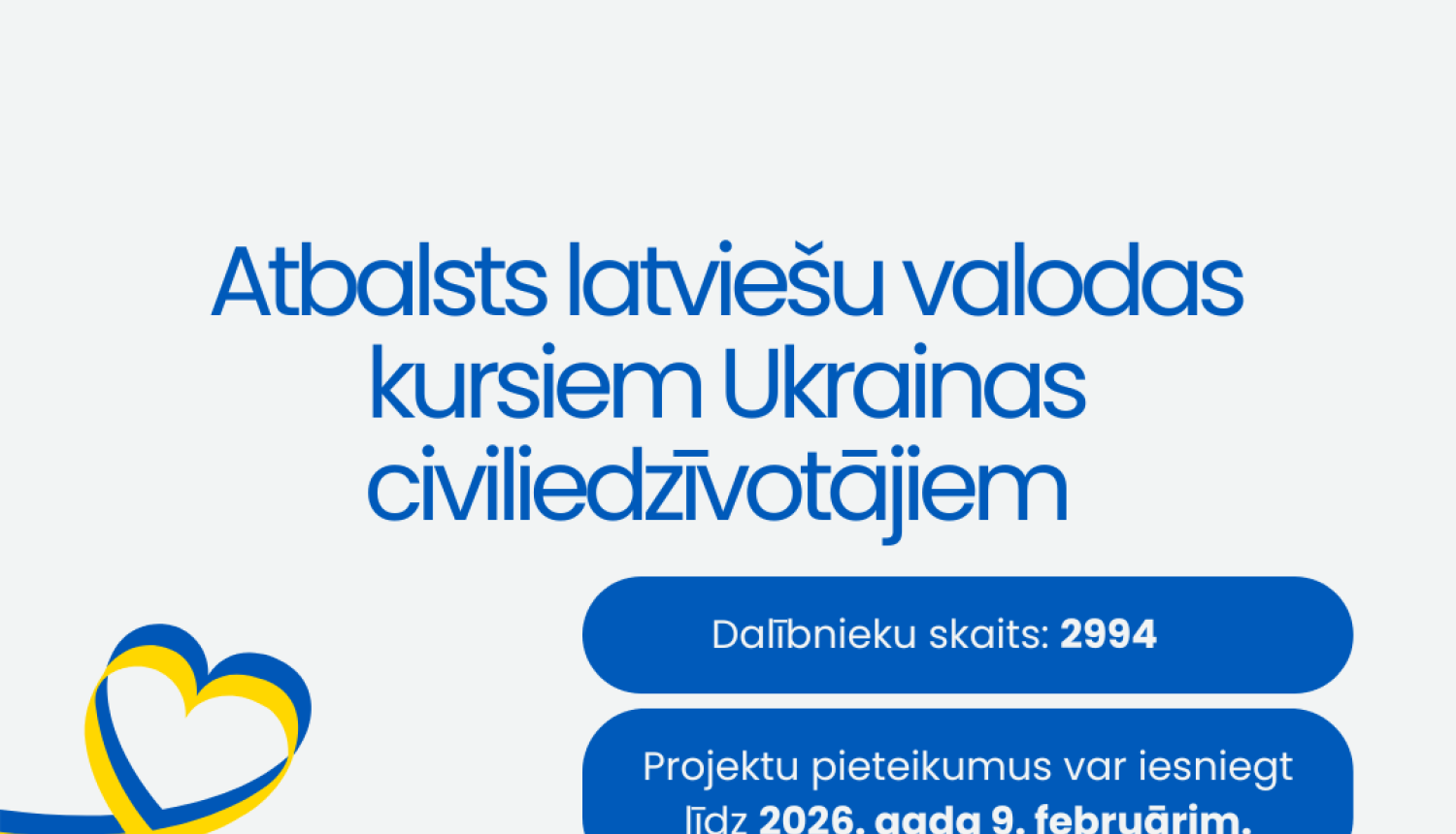 Attēls atspoguļo uzsaukumu latviešu valodas mācībām